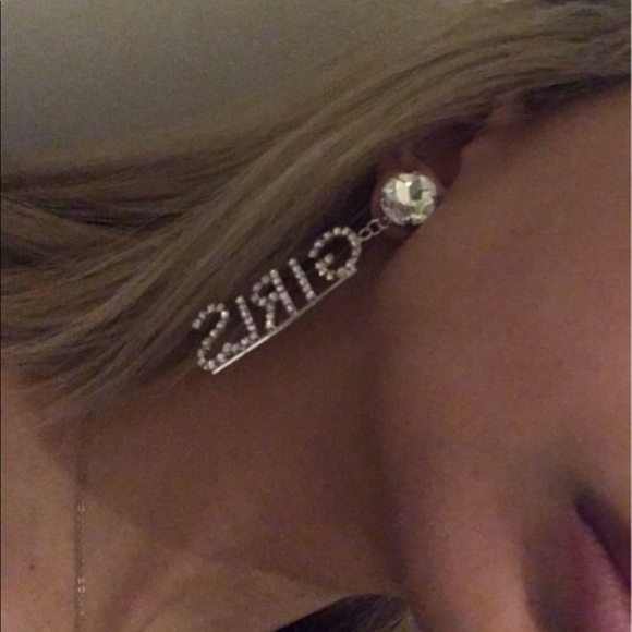 GIRLS Earrings Sparkle Bling Rhinestone Long - Picture 4 of 5